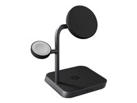 ZENS Office Charger Pro 3 - Trådløs opladningspude/opladningsstander + AC-strømadapter - 25 Watt - Apple Fast Charge - MFI Certified - sort ZEDC25B/00