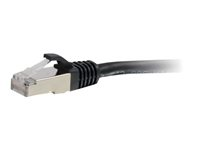C2G Cat6a Booted Shielded (STP) Network Patch Cable - Patchkabel - RJ-45 (han) til RJ-45 (han) - 10 m - STP - CAT 6a - formet, knastfri, strenget - sort 89932