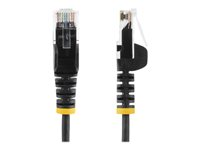 StarTech.com 2m Slim LSZH CAT6 Ethernet Cable, 10 Gigabit Snagless RJ45 100W PoE Patch Cord, CAT 6 10GbE UTP Network Cable w/Strain Relief, Black, Fluke Tested/ETL, Low Smoke Zero Halogen - Category 6 - 28AWG (N6PAT200CMBKS) - Patchkabel - RJ-45 (han) til RJ-45 (han) - 2 m - CAT 6 - knastfri - sort N6PAT200CMBKS