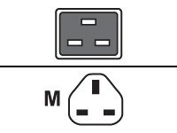 Palo - Strømkabel - BS 1363 (han) til IEC 60320 C19 - United Kingdom PAN-PWR-C19-UK