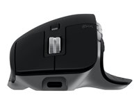 Logitech Master Series MX Master 3S for Mac - Mus - ergonomisk - optisk - 7 knapper - trådløs - 2.4 GHz, Bluetooth - space grey - for Apple MacBook 910-006571