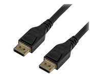 StarTech.com 16ft/5m VESA Certified DisplayPort 1.4 Cable, 8K 60Hz HBR3 HDR, Super UHD DisplayPort to DisplayPort Monitor Cord, Ultra HD 4K 120Hz DP 1.4 Video Cable M/M DP Connectors - DP 1.4 Latching Cable - DisplayPort kabel - DisplayPort (han) haspet til DisplayPort (han) haspet - DisplayPort 1.4 - 5 m - 8K support - sort - for P/N: CDP2DPHD, TB32DP14 DP14MM5M