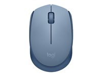 Logitech M171 - Mus - højre- og venstrehåndet - optisk - 3 knapper - trådløs - 2.4 GHz - trådløs modtager (USB) - blå/grå 910-006866