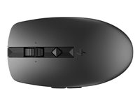 HP 715 - Mus - multienhed, genopladelig - 7 knapper - trådløs, kablet - Bluetooth 3.0, 2.4 GHz - trådløs modtager (USB) - sort 6E6F0AA#ABB