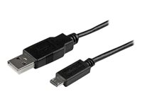StarTech.com 1m Mobile Charge Sync USB to Slim Micro USB Cable M/M - USB-kabel - Micro-USB Type B (han) til USB (han) - USB 2.0 - 1 m - sort USBAUB1MBK