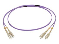 C2G 10m SC/SC OM4 LSZH Fibre Patch - Purple - Patchkabel - SC multimodus (han) til SC multimodus (han) - 10 m - 10 m. - fiberoptik - duplex - 50 / 125 my - OM4 - lilla 81744