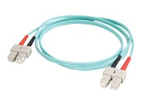 C2G SC-SC 10Gb 50/125 OM3 Duplex Multimode PVC Fiber Optic Cable (LSZH) - Netværkskabel - SC multimodus (han) til SC multimodus (han) - 2 m - 2 m. - fiberoptik - duplex - 50 / 125 my - OM3 - halogenfri - akvamarin 85514