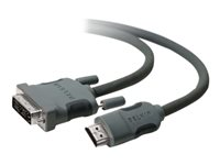 Belkin - Adapterkabel - DVI-D hun til HDMI han - 1.8 m F3Y005BT1.8M