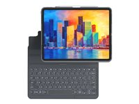 ZAGG Pro Keys - Tastatur og folio-kasse - bagbelyst - Bluetooth - Nordisk - sort/grå tastatur, sort/grå etui - for Apple 11-inch iPad Pro (1. generation, 2. generation, 3. generation) 103407984