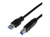 StarTech.com 1m 3 ft Certified SuperSpeed USB 3.0 A to B Cable Cord - USB 3 Cable - 1x USB 3.0 A (M), 1x USB 3.0 B (M) - 1 meter, Black (USB3CAB1M) - USB-kabel - USB Type B (han) til USB Type A (han) - USB 3.0 - 1 m - formet - sort - for P/N: HB31C2A2CME, KITBXDOCKPNA, KITBXDOCKPUK, SV231HU34K6, SV231QDPU34K, SV431HU34K6 USB3CAB1M