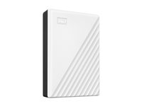 WD My Passport WDBR9S0060BWT - Harddisk - krypteret - 6 TB - ekstern (bærbar) - USB 3.2 Gen 1 - 256-bit AES - hvid WDBR9S0060BWT-WESN