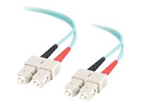 C2G SC-SC 10Gb 50/125 OM3 Duplex Multimode PVC Fiber Optic Cable (LSZH) - Netværkskabel - SC multimodus (han) til SC multimodus (han) - 1 m - 1 m. - fiberoptik - duplex - 50 / 125 my - OM3 - halogenfri - akvamarin 85513