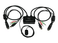 StarTech.com 2 Port USB HDMI Cable KVM Switch with Audio and Remote Switch - USB Powered KVM with HDMI - Dual Port HDMI KVM Switch (SV211HDUA) - KVM / audio-switch - 2 x KVM / audio - 1 lokalbruger - desktop SV211HDUA