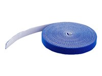 StarTech.com 25ft Hook and Loop Roll, Cut-to-Size Reusable Cable Ties, Bulk Industrial Wire Fastener Tape / Adjustable Fabric Wraps Blue / Resuable Self Gripping Cable Management Straps - Adjustable Loop Ties (HKLP25BL) - Krog og løkke-fastgørelse - 7.62 m - blå - for P/N: CABSHF2POST2, HKLP25, HKLP25GN, HKLP25RD, HKLP25YW HKLP25BL