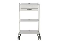 Eaton Tripp Lite Series Mobile Workstation with 2x Adjustable Shelves, 2x Metal Drawers, Locking Casters, TAA - Vogn med hjul - for LCD-display/PC-udstyr - stål, træ - elfenben - gulvstående - TAA-kompatibel WWSS2DWSTAA