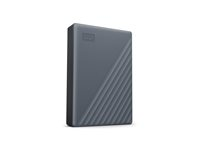 WD My Passport WDBRMD0050BGY-WESN - Harddisk - krypteret - 5 TB - ekstern (bærbar) - USB 3.2 Gen 1 - 256-bit AES - silikonegrå WDBRMD0050BGY-WESN
