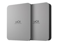 LaCie Mobile Drive STLR4000400 - Apple Exclusive - harddisk - krypteret - 4 TB - ekstern (bærbar) - USB 3.2 Gen 1 (USB-C stikforbindelse) - Self-Encrypting Drive (SED) - space grey - med 3 års Seagate Rescue Data Recovery STLR4000400