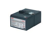 APC Replacement Battery Cartridge #6 - UPS-batteri - 1 x batteri - Blysyre - sort - for P/N: SMC1500IC, SMT1000I-AR, SMT1000IC, SUA1000ICH-45, SUA1000I-IN, SUA1000J3W, SUA1500J3W RBC6