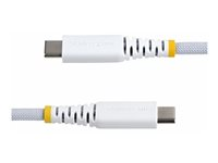 StarTech.com - USB-kabel - 24 pin USB-C (han) til 24 pin USB-C (han) - USB 2.0 - 3 A - USB Power Delivery (60W) - hvid USB2CC1MNCBRWH