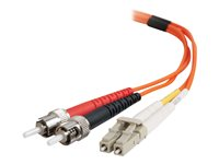 C2G LC-ST 50/125 OM2 Duplex Multimode PVC Fiber Optic Cable (LSZH) - Netværkskabel - ST multimodus (han) til LC multimodus (han) - 1 m - 1 m. - fiberoptik - duplex - 50 / 125 my - OM2 - halogenfri - orange 85492