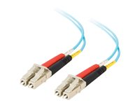 C2G LC-LC 10Gb 50/125 OM3 Duplex Multimode PVC Fiber Optic Cable (LSZH) - Netværkskabel - LC multimodus (han) til LC multimodus (han) - 50 m - 50 m. - fiberoptik - duplex - 50 / 125 my - OM3 - halogenfri - akvamarin 85558