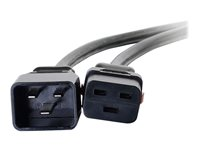 C2G - Strømkabel - IEC 60320 C19 til IEC 60320 C20 - AC 250 V - 15 A - 1.8 m - sort 80709