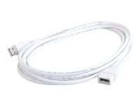 C2G 3.3ft USB Extension Cable - USB A to USB A Extension Cable - USB 2.0 - White - M/F - USB-kabel - USB (han) til USB (hun) - 0.9 m 19003