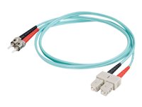 C2G SC-ST 10Gb 50/125 OM3 Duplex Multimode PVC Fiber Optic Cable (LSZH) - Netværkskabel - ST multimodus (han) til SC multimodus (han) - 5 m - 5 m. - fiberoptik - duplex - 50 / 125 my - OM3 - halogenfri - akvamarin 85525