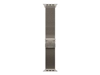 Apple - Løkke for smart watch - 49 mm, titanium - Small størrelse - naturfarvet - for Watch Hermès Series 9, SE 3, Series 10, Series 11, Series 8, Series 9, Ultra 2, Ultra 3 MGHN4ZM/A