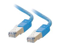 C2G Cat5e Booted Shielded (STP) Network Patch Cable - Patchkabel - RJ-45 (han) til RJ-45 (han) - 2 m - STP - CAT 5e - formet - blå 83771