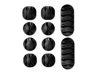 Insmat - Kabelholdersæt - sort (pakke med 10 dele) 133-1150