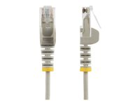 StarTech.com 1.5m Slim LSZH CAT6 Ethernet Cable, 10 Gigabit Snagless RJ45 100W PoE Patch Cord, CAT 6 10GbE UTP Network Cable w/Strain Relief, Grey, Fluke Tested/ETL, Low Smoke Zero Halogen - Category 6 - 28AWG (N6PAT150CMGRS) - Patchkabel - RJ-45 (han) til RJ-45 (han) - 1.5 m - CAT 6 - knastfri - grå N6PAT150CMGRS