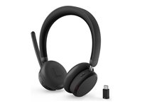 Lenovo 6550 - Headset - på øret - Bluetooth - trådløs - aktiv støjfjerning - sort - Certified for Microsoft Teams 4XD1S19778
