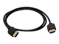 C2G 1ft 4K HDMI Cable - Ultra Flexible Cable with Low Profile Connectors - HDMI-kabel - HDMI han til HDMI han - 30.5 cm - dobbelt afskærmet - sort 41361