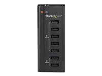 StarTech.com 7 Port USB Charging Station with 5x 1A Ports and 2x 2A Ports - Opladningsstrip + AC-strømadapter - 5 A - 7 output-stikforbindelser (USB) - sort ST7C51224EU