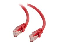 C2G Cat5e Booted Unshielded (UTP) Network Patch Cable - Patchkabel - RJ-45 (han) til RJ-45 (han) - 1 m - UTP - CAT 5e - formet, knastfri, strenget - rød 83221
