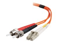 C2G LC-ST 50/125 OM2 Duplex Multimode PVC Fiber Optic Cable (LSZH) - Netværkskabel - ST multimodus (han) til LC multimodus (han) - 2 m - 2 m. - fiberoptik - duplex - 50 / 125 my - OM2 - halogenfri - orange 85493