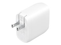 Belkin BoostCharge Pro - Strømforsyningsadapter - 60 Watt - 2.7 A - Fast Charge, Power Delivery 3.1 - 2 output-stikforbindelser (2 x USB-C) - hvid WCB010VFWH