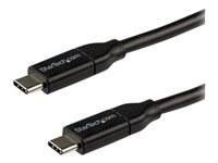 StarTech.com USB C To USB C Cable - 10 ft / 3m - USB-IF Certified - 5A PD - USB 2.0 - USB Type C Charging Cable - USB C Fast Charge Cable (USB2C5C3M) - USB-kabel - 24 pin USB-C (han) til 24 pin USB-C (han) - Thunderbolt 3 / USB 2.0 - 5 A - 3 m - sort USB2C5C3M
