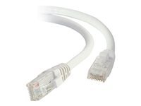 C2G Cat5e Booted Unshielded (UTP) Network Patch Cable - Patchkabel - RJ-45 (han) til RJ-45 (han) - 50 cm - UTP - CAT 5e - formet, knastfri, strenget - hvid 83260