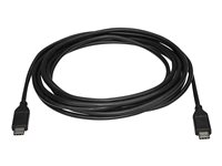 StarTech.com USB C to USB C Cable - 3m / 10 ft - USB Cable Male to Male - USB-C Cable - USB-C Charge Cable - USB Type C Cable - USB 2.0 (USB2CC3M) - USB-kabel - 24 pin USB-C (han) til 24 pin USB-C (han) - Thunderbolt 3 / USB 2.0 - 3 m - sort - for P/N: DKT30CHD USB2CC3M
