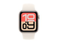 Apple Watch SE 3 (GPS) - 40 mm - stjernelys-aluminium - smart ur med sportsbånd - fluoroelastomer - stjernelys - båndstørrelse: M/L - 64 GB - Wi-Fi 4, Bluetooth - 26.3 g MEH54QN/A