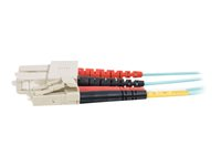 C2G LC-SC 10Gb 50/125 OM3 Duplex Multimode PVC Fiber Optic Cable (LSZH) - Netværkskabel - SC multimodus (han) til LC multimodus (han) - 5 m - 5 m. - fiberoptik - duplex - 50 / 125 my - OM3 - halogenfri - akvamarin 85534