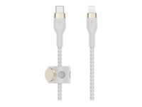 Belkin BoostCharge - Lightning-kabel - 24 pin USB-C han til Lightning han - 1 m - hvid CAA011BT1MWH