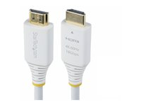 StarTech.com 6ft (1.8m) Premium Certified High Speed HDMI Cable, 4K60Hz - Premium High Speed - HDMI-kabel med Ethernet - HDMI han til HDMI han - 1.8 m - afskærmet - hvid - passivt, 2K144 Hz support, 4K60 Hz UHD-support, HDR10 support HDMI2-CABLE-4K60-6FW