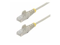 StarTech.com 10m Gray Slim CAT6 Ethernet Cable, Snagless, 28AWG, LSZH - Patchkabel - RJ-45 (han) til RJ-45 (han) - 10 m - 3.6 mm - UTP - CAT 5/5e/6 - IEEE 802.3bt - halogenfri, knastfri - grå N6PAT10MGRS
