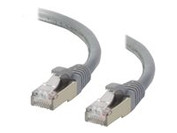 C2G Cat6a Booted Shielded (STP) Network Patch Cable - Patchkabel - RJ-45 (han) til RJ-45 (han) - 1.5 m - STP - CAT 6a - formet, knastfri, strenget - grå 89902