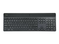 Targus EcoSmart - Tastatur - bæredygtig energihøst - antimikrobiel - bagbelyst - trådløs - Bluetooth 5.0 - QWERTY - Nordisk - tastkontakt: Scissor-Key - sort - recycled packaging AKB868NO