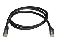 StarTech.com 7m CAT6A Ethernet Cable, 10 Gigabit Shielded Snagless RJ45 100W PoE Patch Cord, CAT 6A 10GbE STP Network Cable w/Strain Relief, Black, Fluke Tested/UL Certified Wiring/TIA - Category 6A - 26AWG (6ASPAT7MBK) - Patchkabel - RJ-45 (han) til RJ-45 (han) - 7 m - STP - CAT 6a - formet, knastfri - sort 6ASPAT7MBK