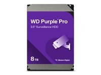 WD Purple Pro WD8002PURP - Harddisk - 8 TB - overvågning, smart video - intern - 3.5" - SATA 6Gb/s - 7200 rpm - buffer: 256 MB WD8002PURP